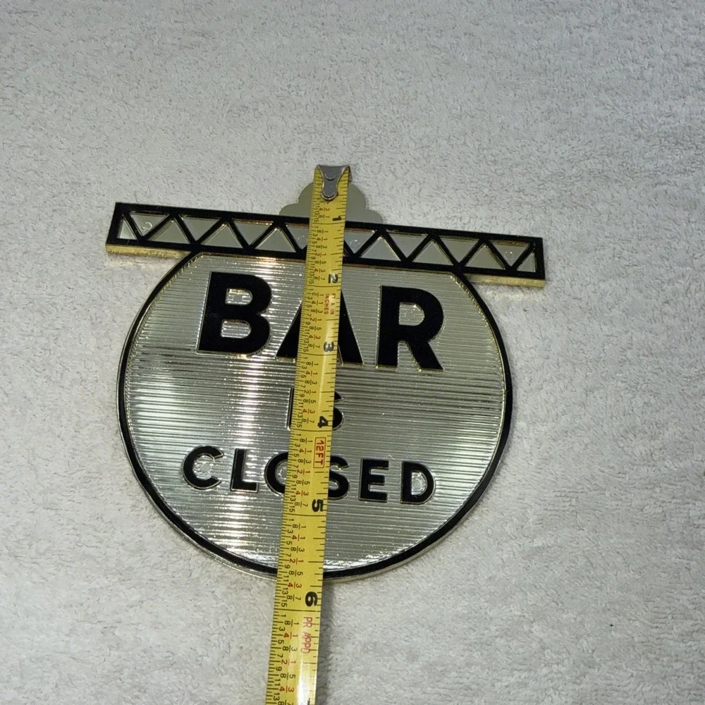 New Rare Vintage 1970's Bar Is Open/Closed Reversible Hanging Sign